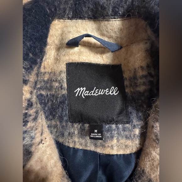 Madewell Courton Cocoon Coat in Plaid Warm Hickory Size Medium - Picture 10 of 12